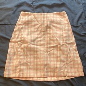 PacSun John Galt Pink Plaid Skirt